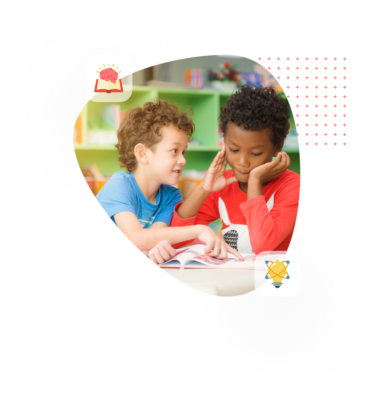 Children studying together